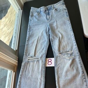 Grace & Lace Distressed Wide Leg Premium Denim